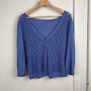 Vintage Women's Blue Knit Sweater